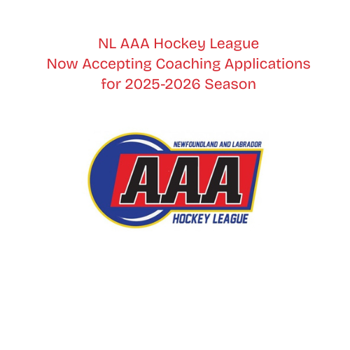 Applications Now Being Accepted to Coach in the NL AAA Hockey League