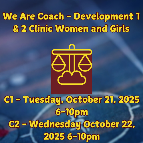 We Are Coaches – Virtual Development Clinic 1 And 2 For Women and Girls