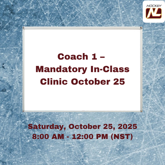 Coach 1 – Mandatory In-Class Clinic October 25