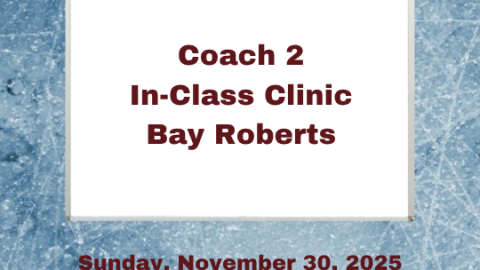 Coach 2 – Mandatory In-Class Clinic November 30