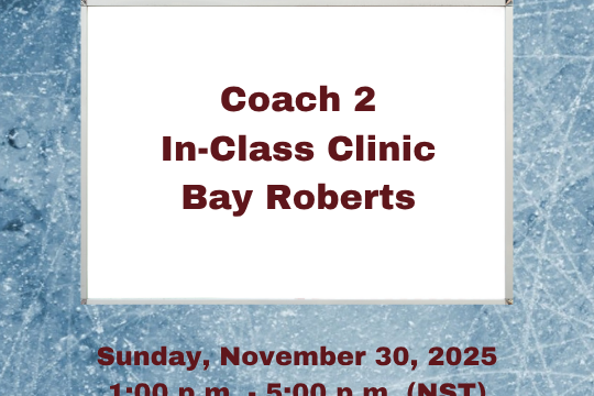 Coach 2 – Mandatory In-Class Clinic November 30