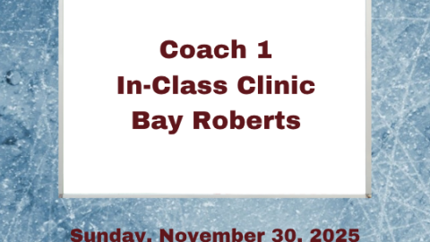 Coach 1 – Mandatory In-Class Clinic November 30
