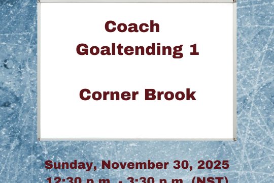 Coach – Goaltending 1 Clinic – November 30, 2025