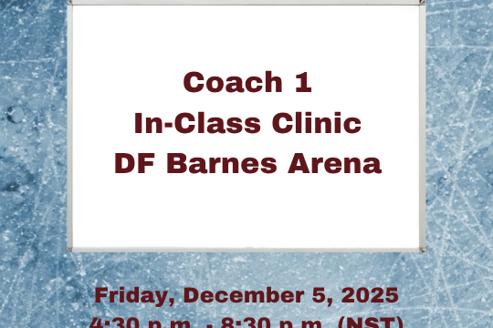 Coach 1 – Mandatory In-Class Clinic December 5