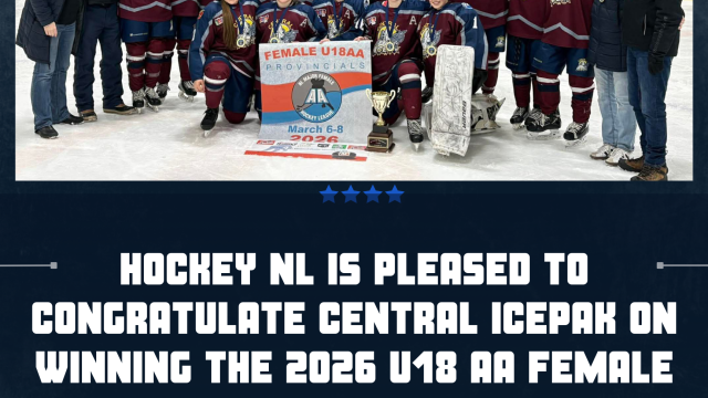 Media Release: Central IcePak Wins 2026 U18 AA Female League Provincials