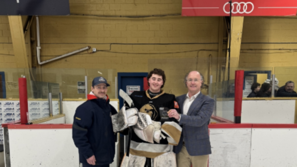 U16 AAA League Too Goalie Award winner