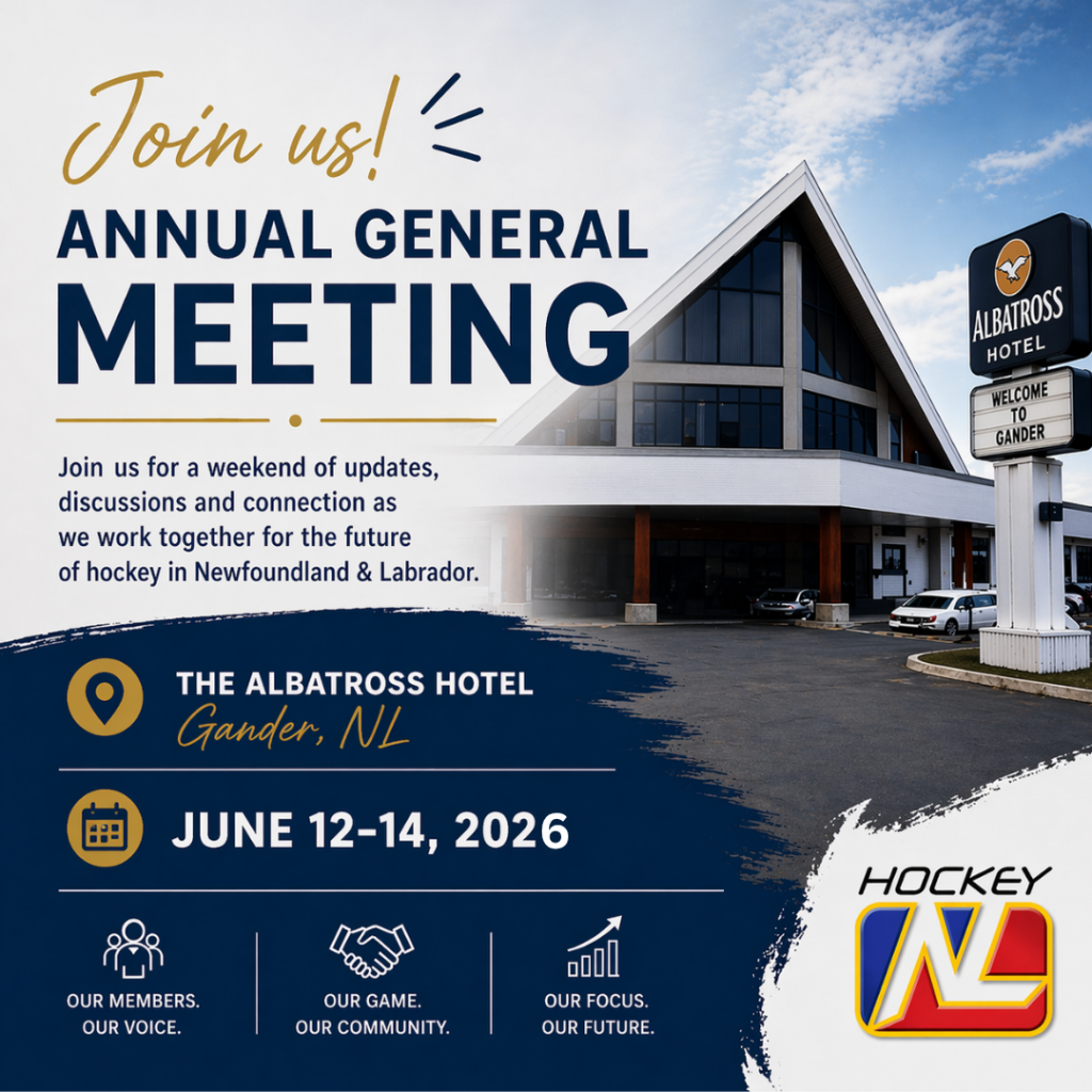 Hockey NL AGM Scheduled for June 12–14