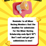 Minor Hockey Scholarship Deadline