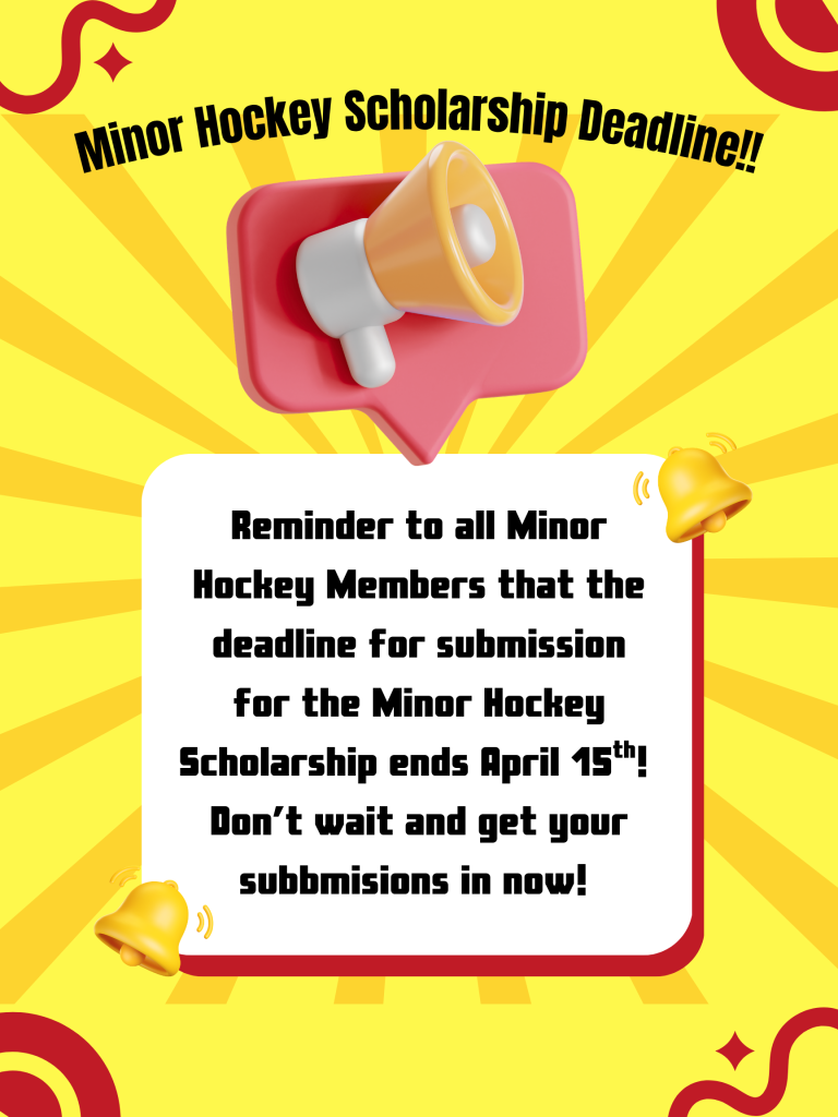 Minor Hockey Scholarship Deadline