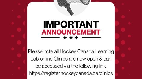 All Hockey Canada Learning Lab Online Clinics Now Open