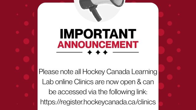 All Hockey Canada Learning Lab Online Clinics Now Open