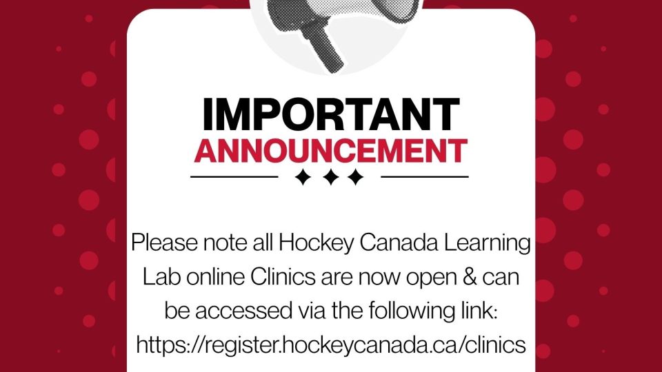 All Hockey Canada Learning Lab Online Clinics Now Open